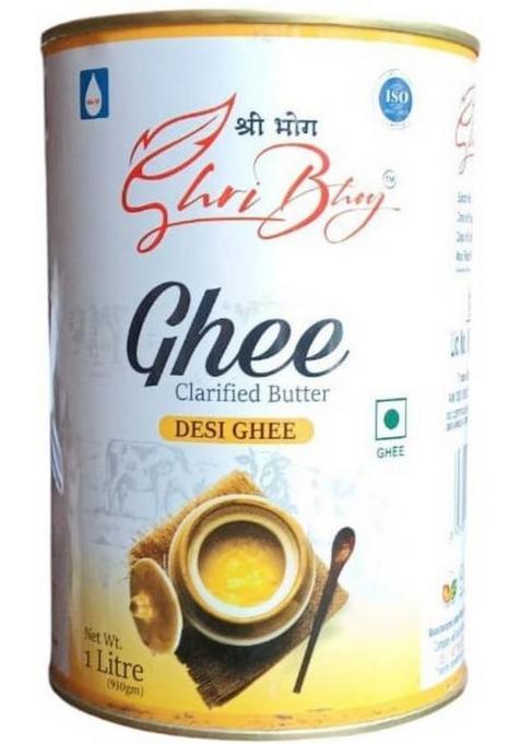 Dairy Mohan Shri Bhog Desi Ghee For Better Digestion And Immunity Pure 1 Ltr Tin (1 L)