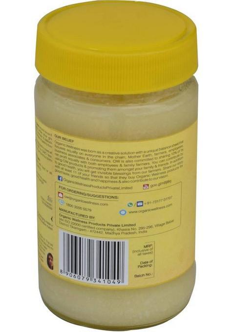 Organic Wellness Cow Ghee Glass Bottle (400 Ml)