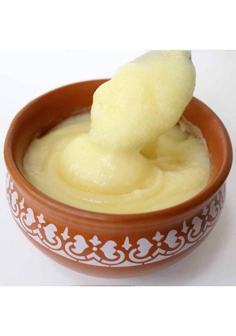 Gavyratan Desi Cow A2 Ghee 100% Organic In Bilona Method Can (1 L, Pack Of 4)