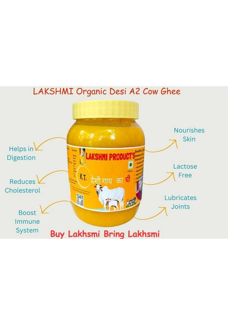 Lakshmi Product'S Premium Desi Cow Ghee 1 Litre Organic Plastic Bottle (1000 Ml)