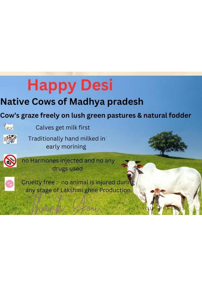 Lakshmi Product'S Premium Desi Cow Ghee 1 Litre Organic Plastic Bottle (1000 Ml)