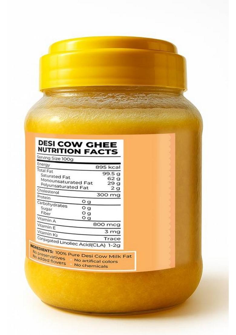 Highfresh 100% Pure Desi Ghee | Lab Tested Keto, Paleo, Vegan |Boosts Health & Digestion Mason Jar (500 Ml)