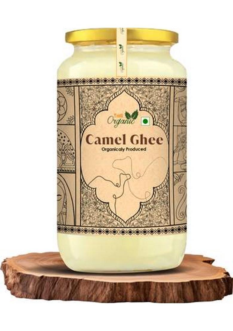 Tharorganic Camel Ghee | Pure Milk For Brain Health, Immunity, And Digestion Glass Bottle (500 Ml)