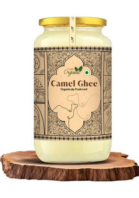 Tharorganic Camel Ghee | Pure Milk For Brain Health, Immunity, And Digestion Glass Bottle (500 Ml)
