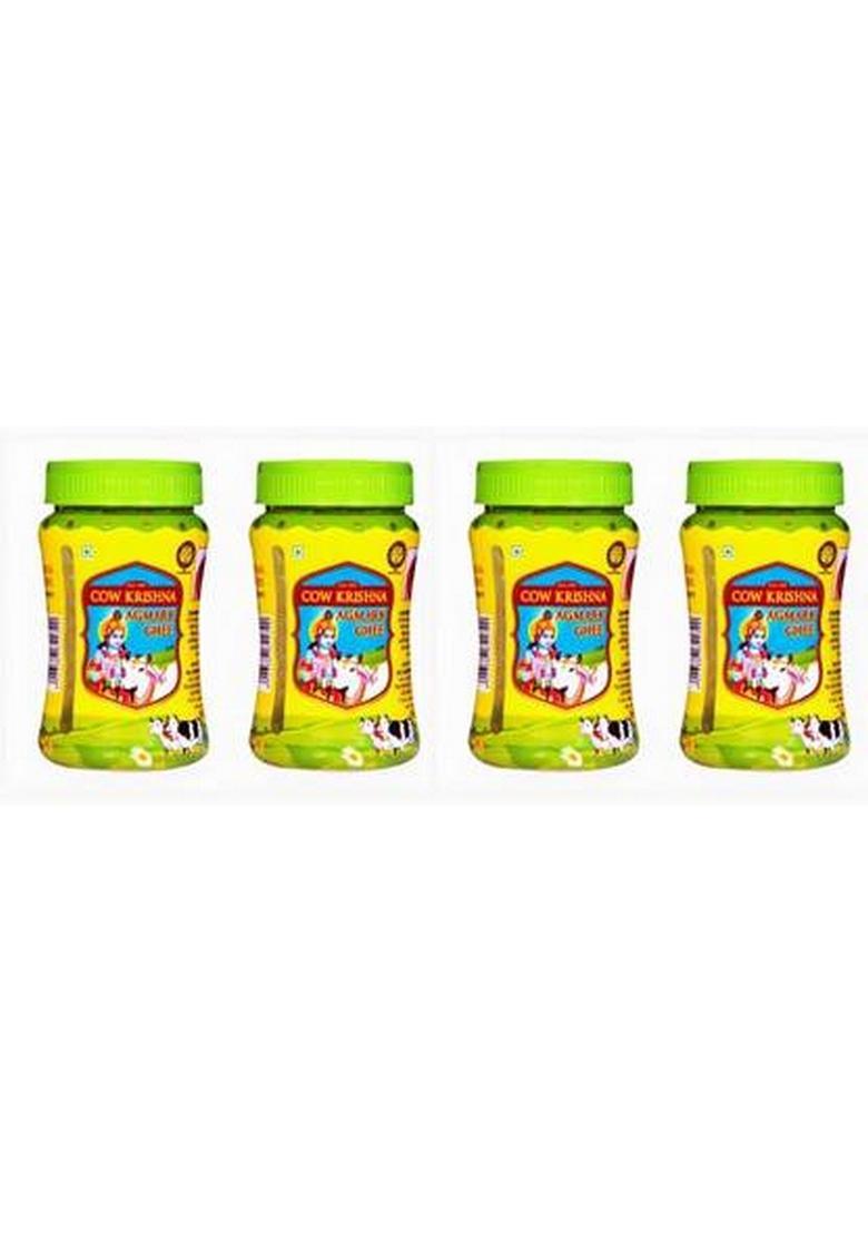 Cow Krishna Agmark Ghee-Pure Ghee 200Ml (Pack Of 4) Plastic Bottle (800 Ml, Pack
