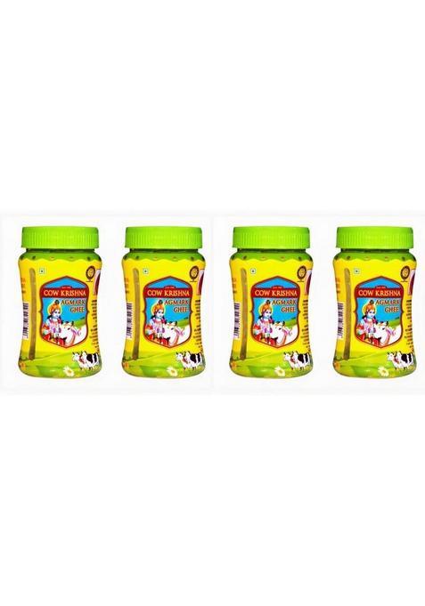 Cow Krishna Agmark Ghee-Pure Ghee 200Ml (Pack Of 4) Plastic Bottle (800 Ml, Pack
