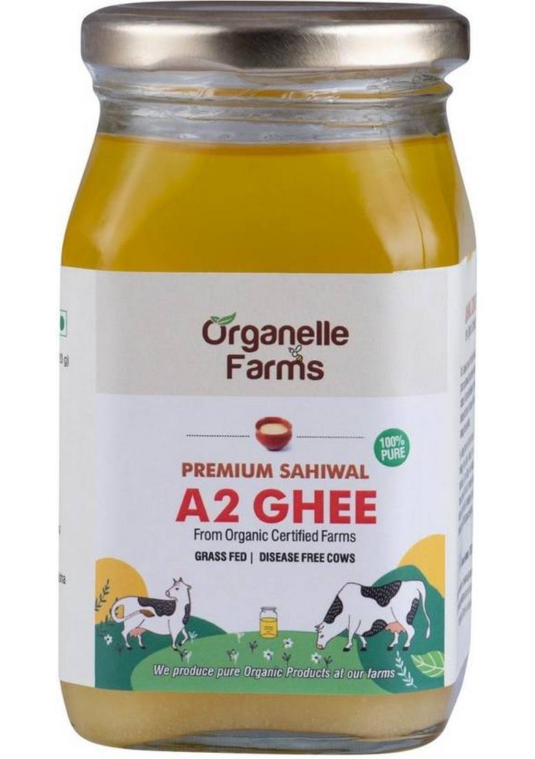 Organelle Farms Organic Sahiwal Cow A2 Ghee 350Ml Glass Bottle (350 Ml)