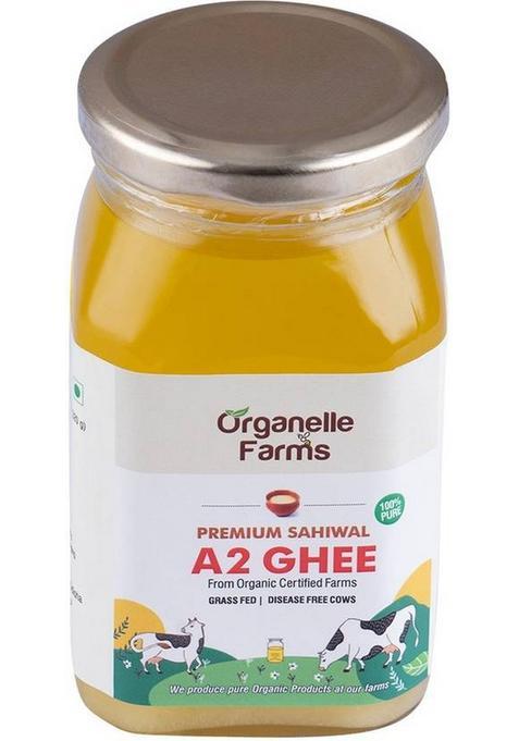 Organelle Farms Organic Sahiwal Cow A2 Ghee 350Ml Glass Bottle (350 Ml)
