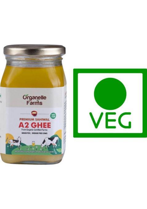 Organelle Farms Organic Sahiwal Cow A2 Ghee 350Ml Glass Bottle (350 Ml)