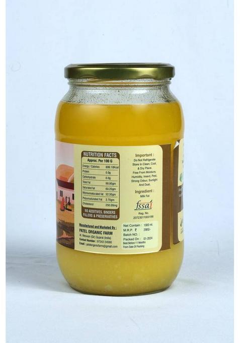Meswan Gir Cow Ghee A2 Pure Ghee_1000Ml Glass Bottle (1 Kg)