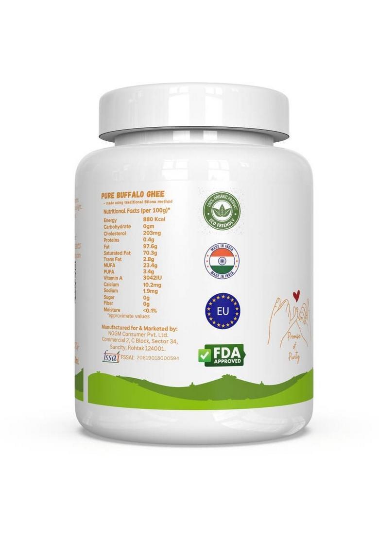 Gmore Desi Buffalo Ghee Made By Churned / Bilona Method Rich Taste & Aroma