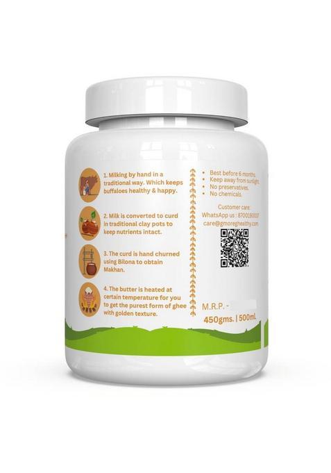 Gmore Desi Buffalo Ghee Made By Churned / Bilona Method Rich Taste & Aroma