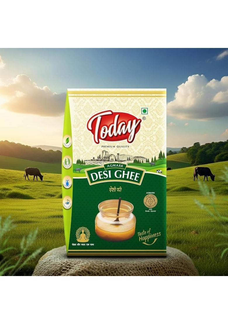 Today Buffalo Desi Ghee Tetrapak| Pure And Traditional For Cooking, Frying 500 Ml Tetrapack (500 Ml)