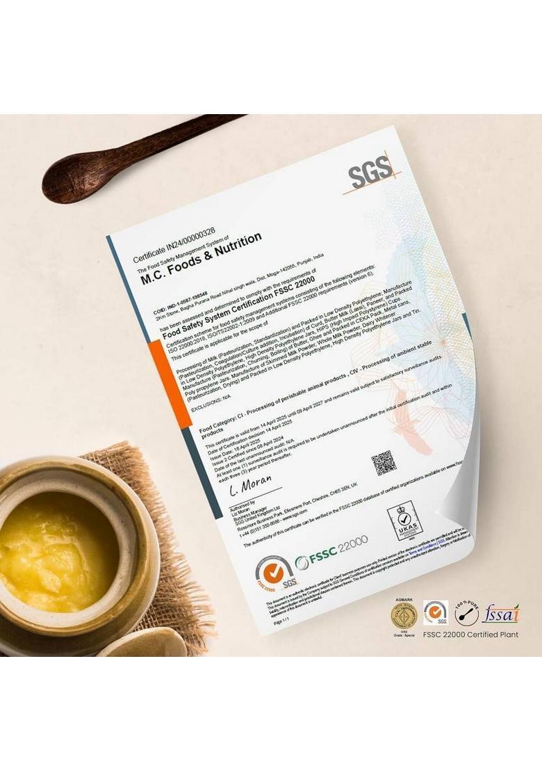 Today Buffalo Desi Ghee Tetrapak| Pure And Traditional For Cooking, Frying 500 Ml Tetrapack (500 Ml)