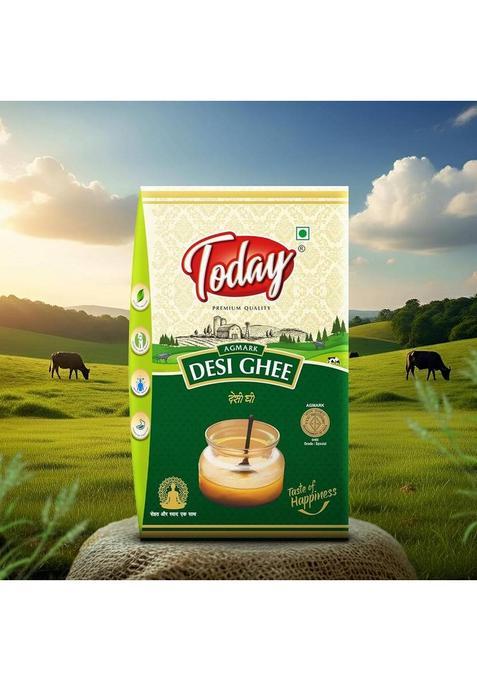 Today Buffalo Desi Ghee Tetrapak| Pure And Traditional For Cooking, Frying 500 Ml Tetrapack (500 Ml)
