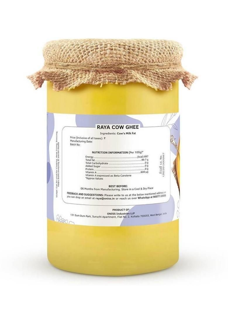 Raya Cow Ghee 100Ml Ea Plastic Bottle (100 G)