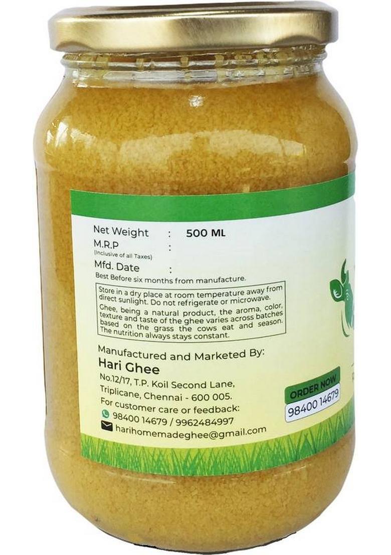 Hari Ghee | Pure Desi Cow Glass Bottle (500 Ml)