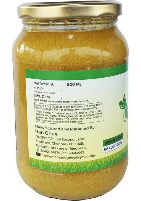 Hari Ghee | Pure Desi Cow Glass Bottle (500 Ml)