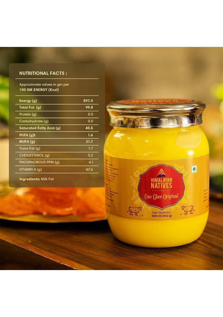 Himalayan Natives 100% Natural Cow Ghee Plastic Bottle (500 Ml)