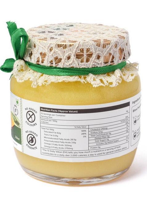 Farm Naturelle Pure Desi Cow Ghee From A2 Milk 200Ml Glass Bottle (200 Ml)