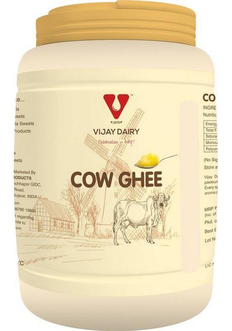 Vijay Dairy Products Cow Ghee 500 Ml Plastic Bottle (500 G)