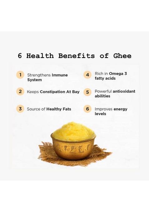 Tharorganic A2 Desi Gir Cow Ghee | Premium Quality From Natural Cow'S Milk Glass Bottle (500 Ml)