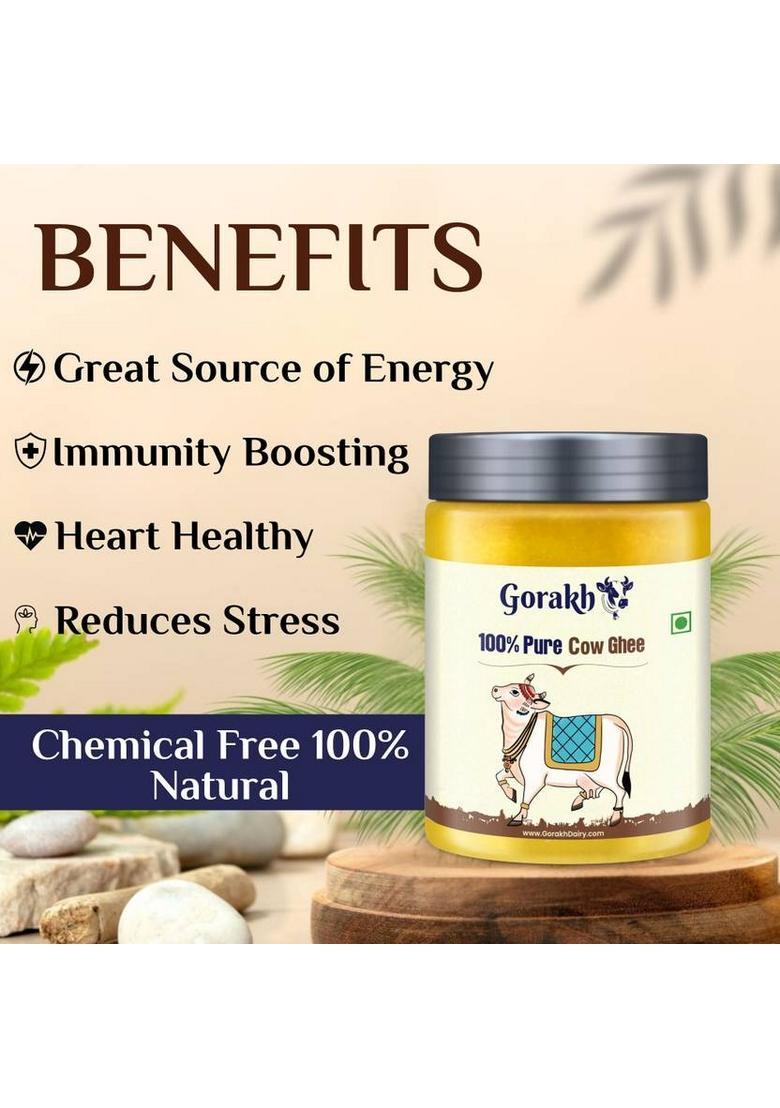Gorakh 100% Pure Cow Ghee Plastic Bottle (500 Ml)