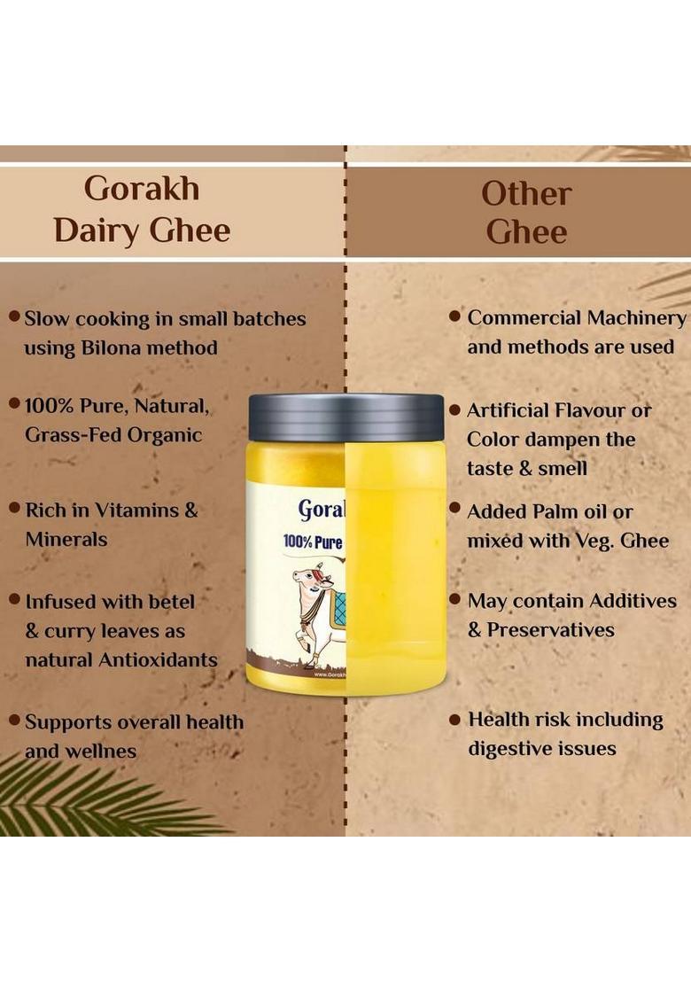 Gorakh 100% Pure Cow Ghee Plastic Bottle (500 Ml)