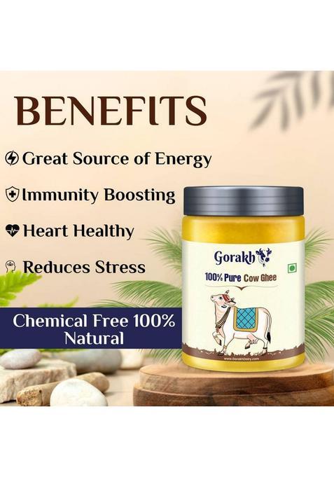 Gorakh 100% Pure Cow Ghee Plastic Bottle (500 Ml)