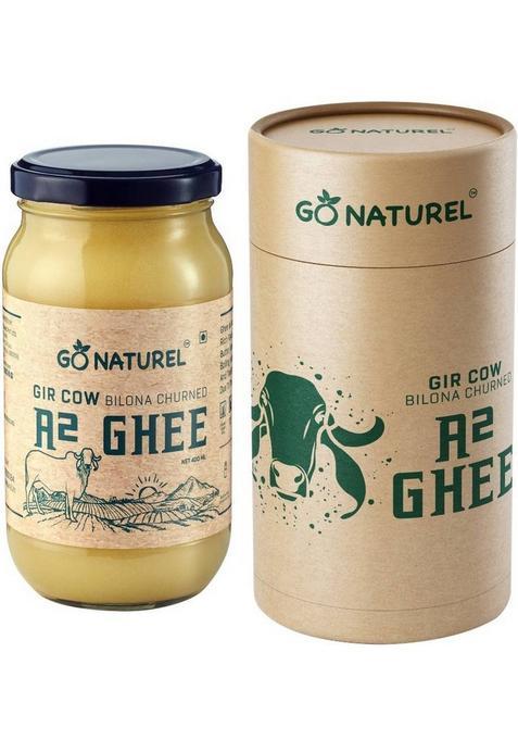 Go Naturel Gir Cow Ghee Glass Bottle (400 Ml)