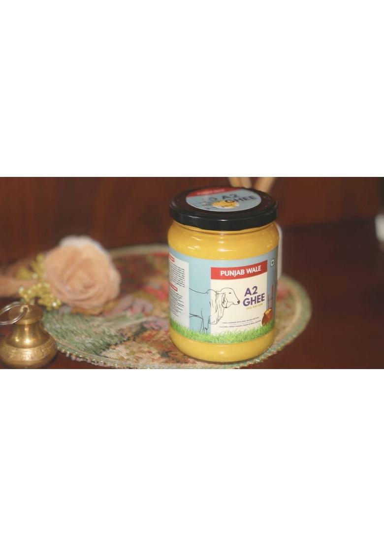 Punjab Wale A2 Desi Gir Cow Ghee, Bilona Method, Hand Churned, Made In Small Batches 1000Ml Ghee Glass Bottle (1000 Ml)