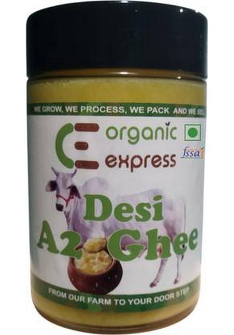 Organic Express Pure A2 Desi Cow Ghee 250 Ml Glass Bottle (250 Ml)