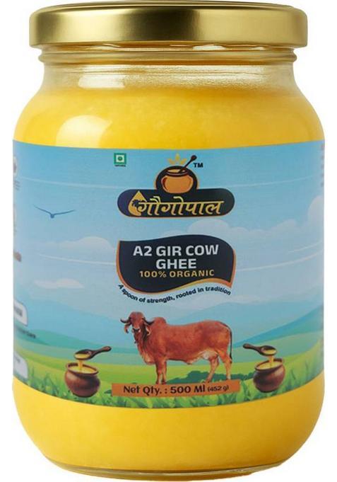 Gaugopal A2 Gir Cow Ghee 500 Ml Glass Bottle (500 Ml)