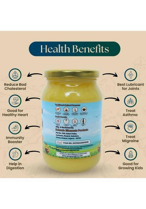 Gaugopal A2 Gir Cow Ghee 500 Ml Glass Bottle (500 Ml)