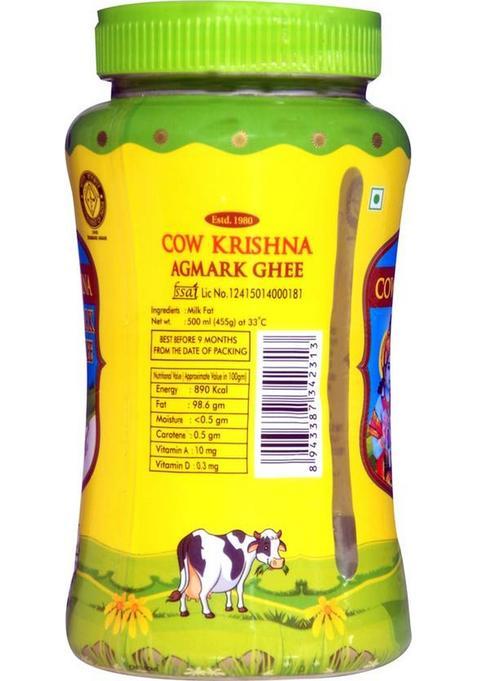 Cow Krishna Agmark Ghee- Pure Ghee 500Ml Plastic Bottle (500 Ml)