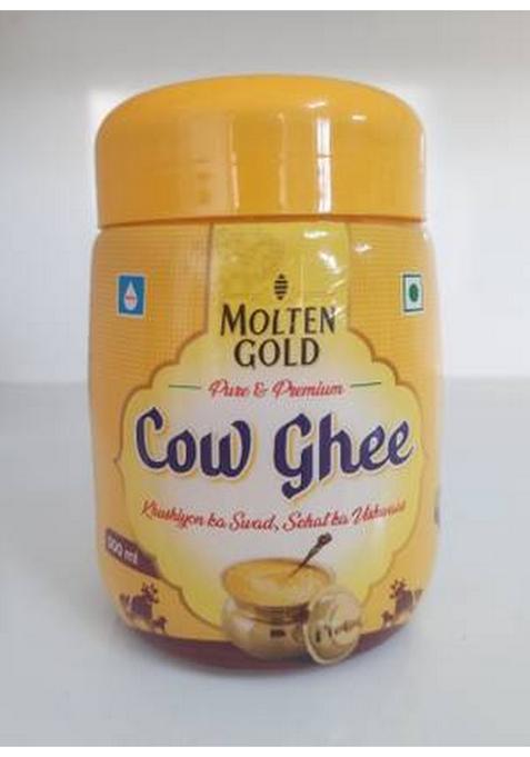 Molten Gold Pure Cow Ghee Plastic Bottle (500 Ml)
