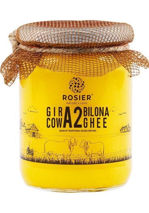 Rosier A2 Cow Ghee, Traditional Bilona Method, Pure, Natural And Healthy Ghee Glass Bottle (500 Ml)