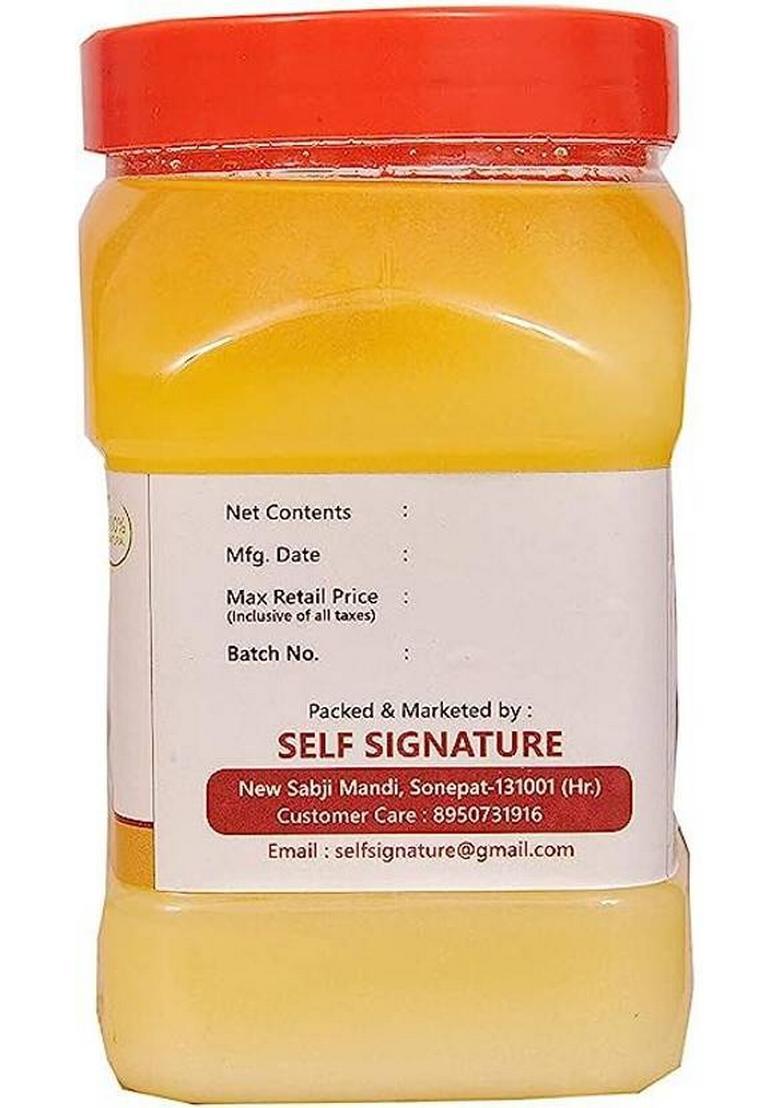 Self Signature Homemade Fresh Pure Cow Desi Ghee Plastic Bottle (900 G)