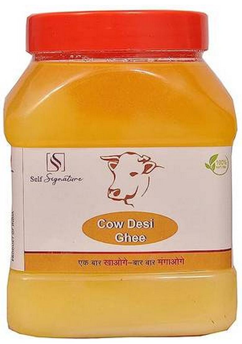 Self Signature Homemade Fresh Pure Cow Desi Ghee Plastic Bottle (900 G)