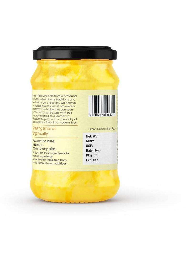 Bharat Vedica A2 Gir Cow Ghee Handmade With Bilona Method, Preserving Purity Mason Jar (250 Ml) - Indya