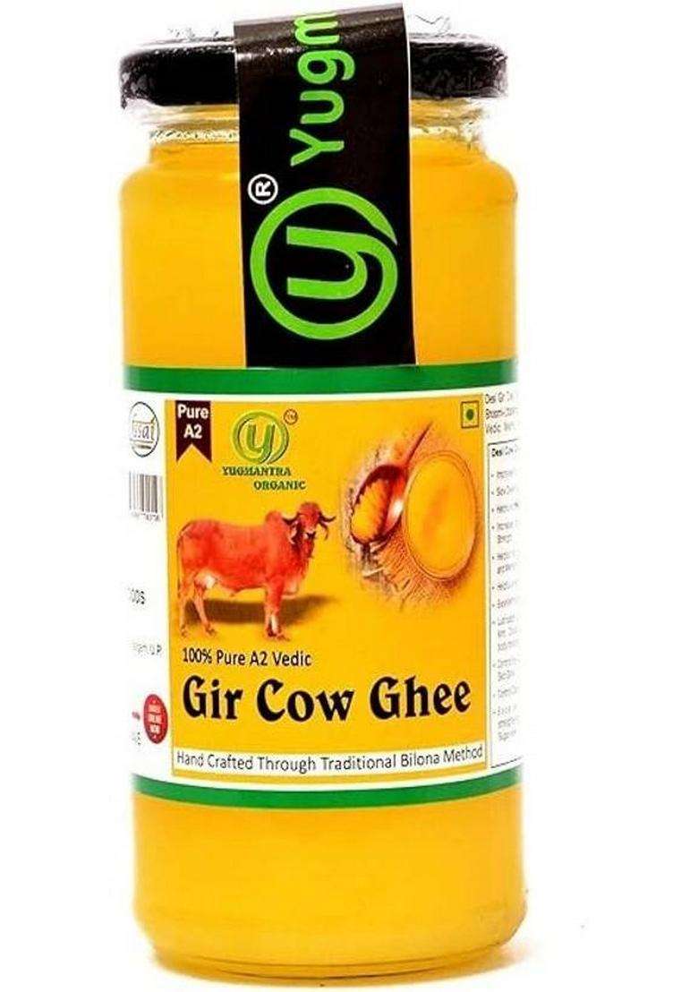 Yugmantra Organic Pure A2 Desi Sahiwal Cow Ghee ( 200 Ml ) Glass Bottle (200 Ml) - Indya