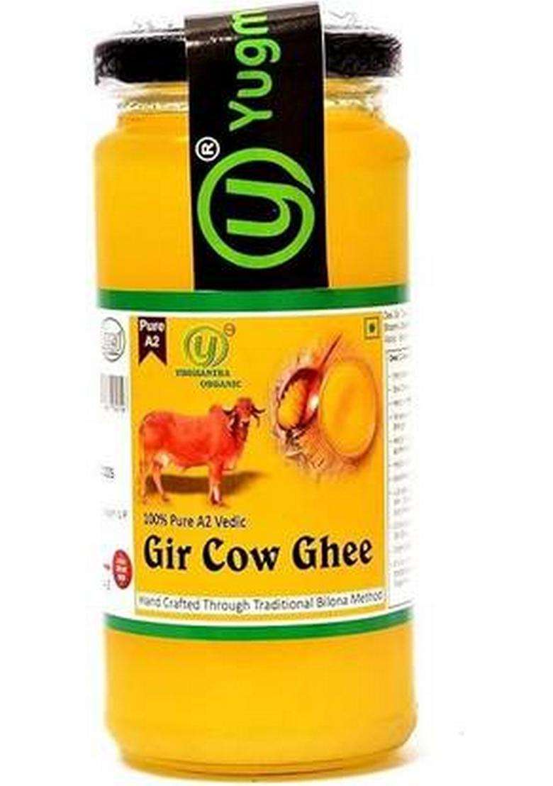Yugmantra Organic Pure A2 Desi Sahiwal Cow Ghee ( 200 Ml ) Glass Bottle (200 Ml) - Indya