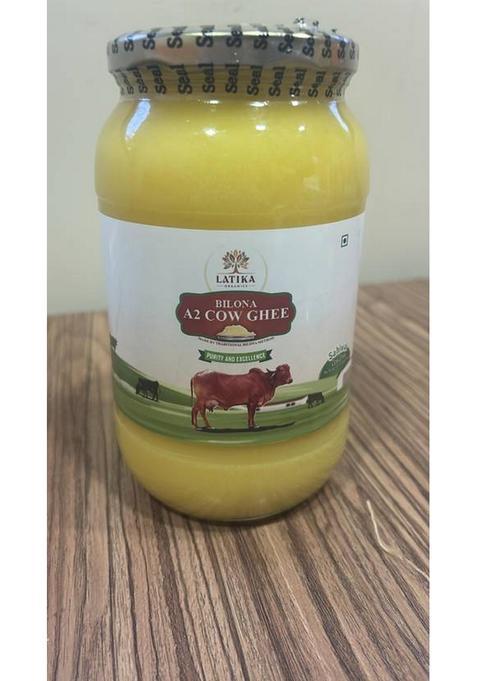 Latika Organics A2 Bilona Cow Ghee Mason Jar (1 L)