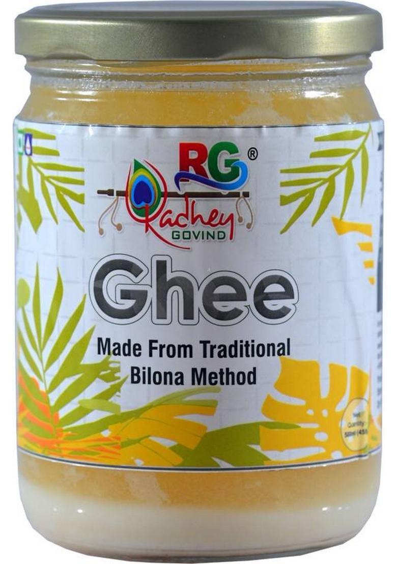 Radhey Govind Pure Organic Ghee Glass Bottle (500 Ml)
