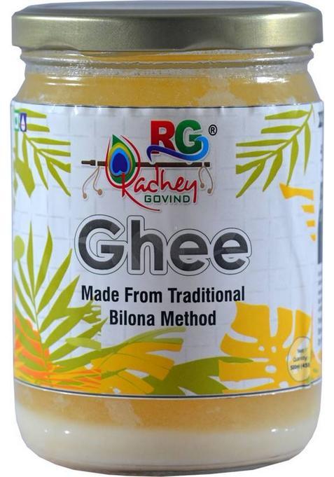 Radhey Govind Pure Organic Ghee Glass Bottle (500 Ml)