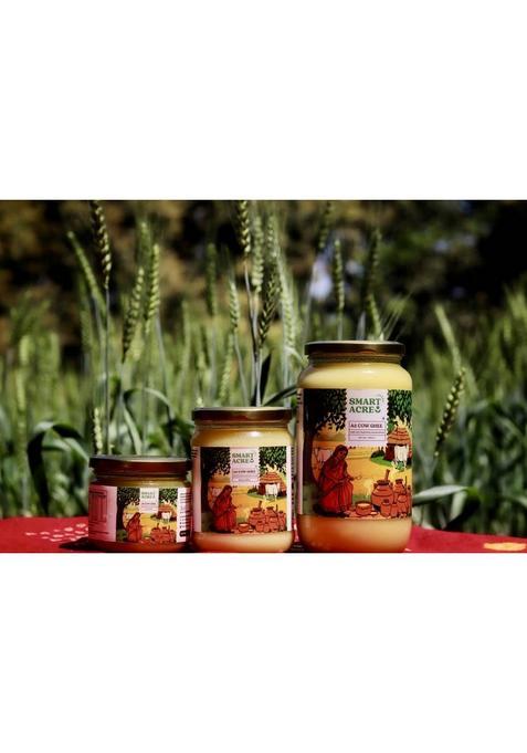 Smart Acre A2 Cow Ghee |Bilona Method|Made From Rathi & Sahiwal Milk|Traditional Pure Glass Bottle (1000 Ml)