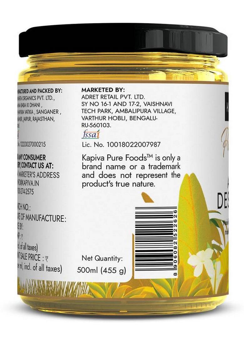 Kapiva A2 Desi Ghee (Helps Reduces Joint Pain And Improves Heart Functioning) Glass Bottle (500 Ml, Pack Of 3)