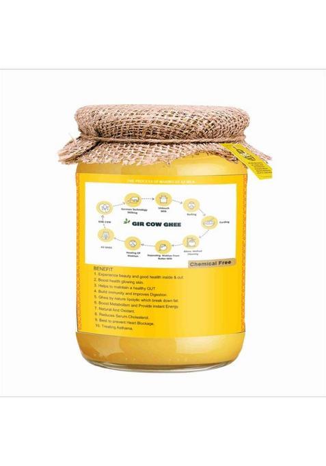 Madhoshree Pure Desi A2 Cow Ghee | 100% Natural, Traditional Bilona Method, Rich Aroma Mason Jar (1 L)