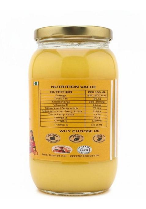 Gylas 100% A2 Cultured Cow Ghee Made From Curd Pack Of 500Ml Box (500 Ml)