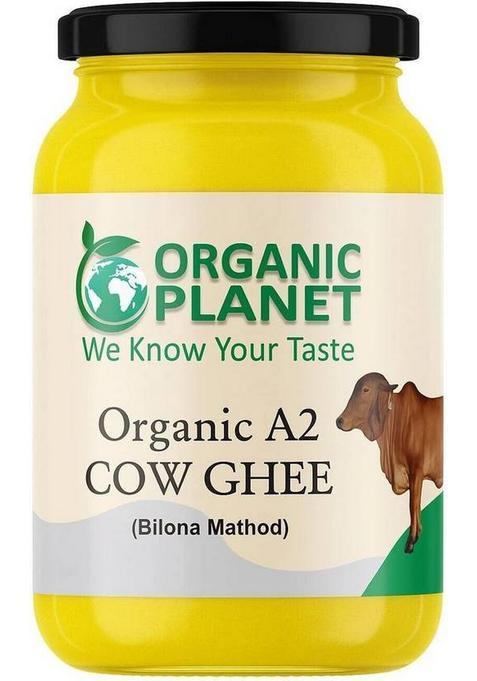 Organicplanet Organic Planet A2 Gir Cow Desi Ghee | Vedic Bilona, Pure & Natural, 1L Jar Glass Bottle (950 G)